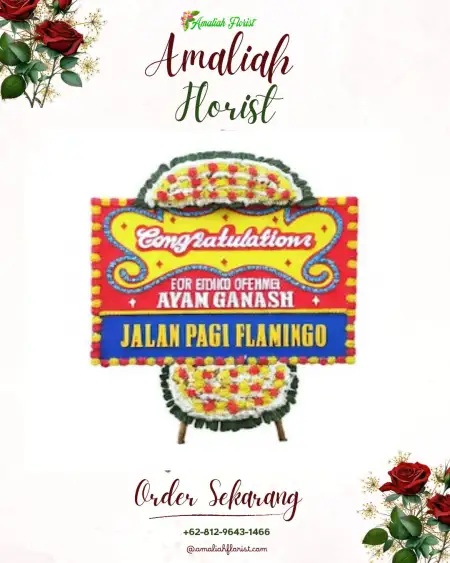 Sewa Papan Bunga Rusip Antara